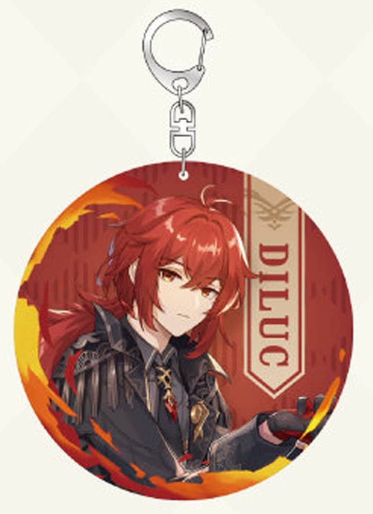 [New] Genshin Impact Collaboration Cafe Acrylic Keyholder Diluc / IPSTAR潮玩星球