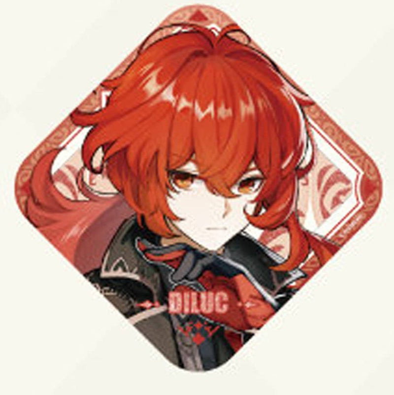 [New] 原神 聯名咖啡廳 方形徽章 迪盧克 / IPSTAR潮玩星球