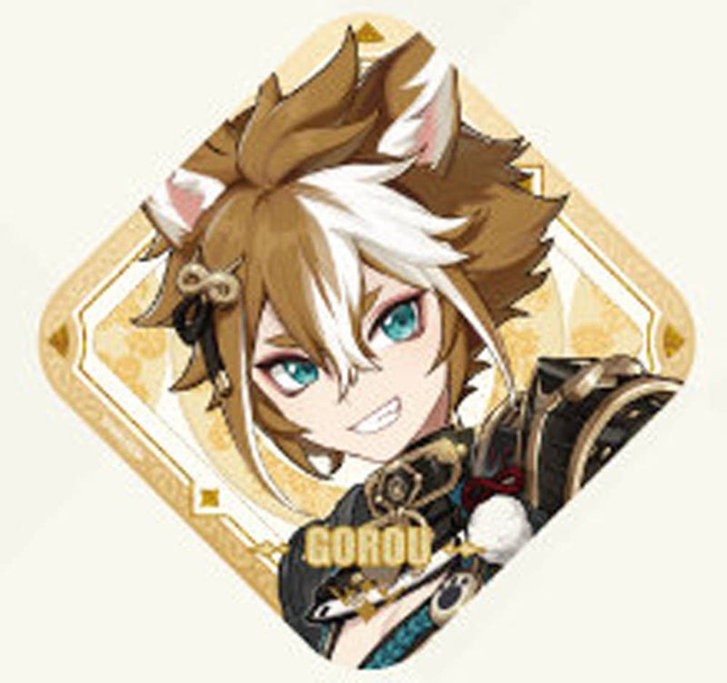 [New] 原神 聯名咖啡廳 方形徽章 五郎 / IPSTAR潮玩星球