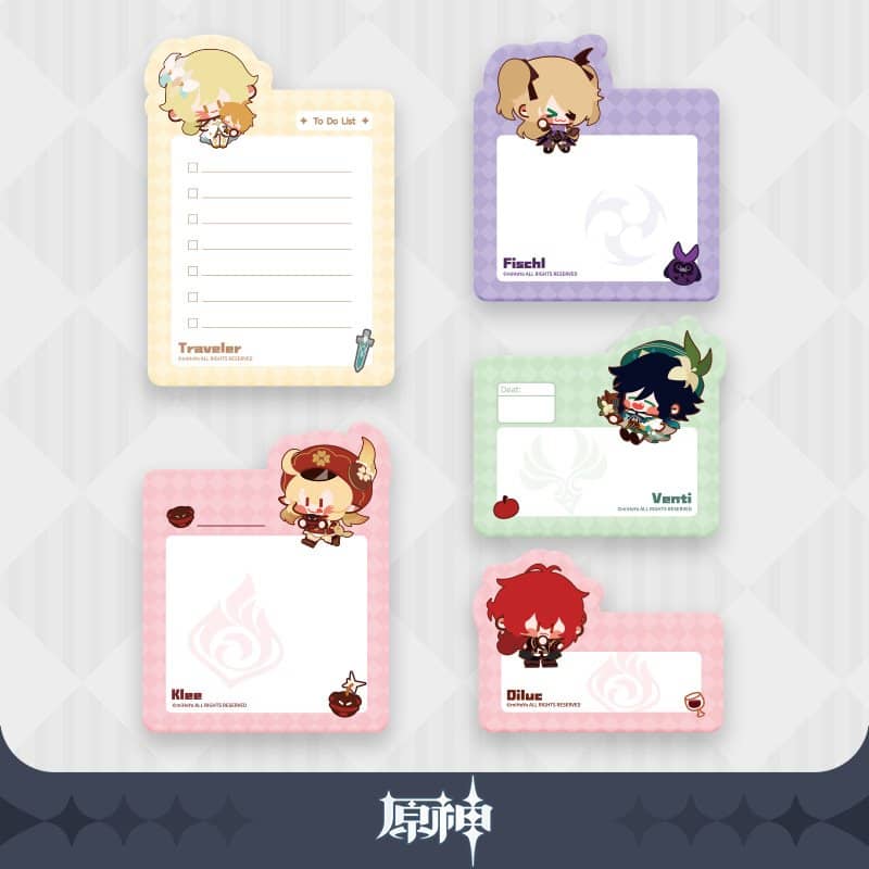 [New] Genshin Impact Character Sticky Note Collection A / miHoYo