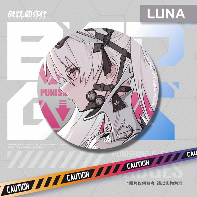 【新品】パニシング：グレイレイヴン 極・解放缶バッジ - ルナ・銀冠 / KURO GAME