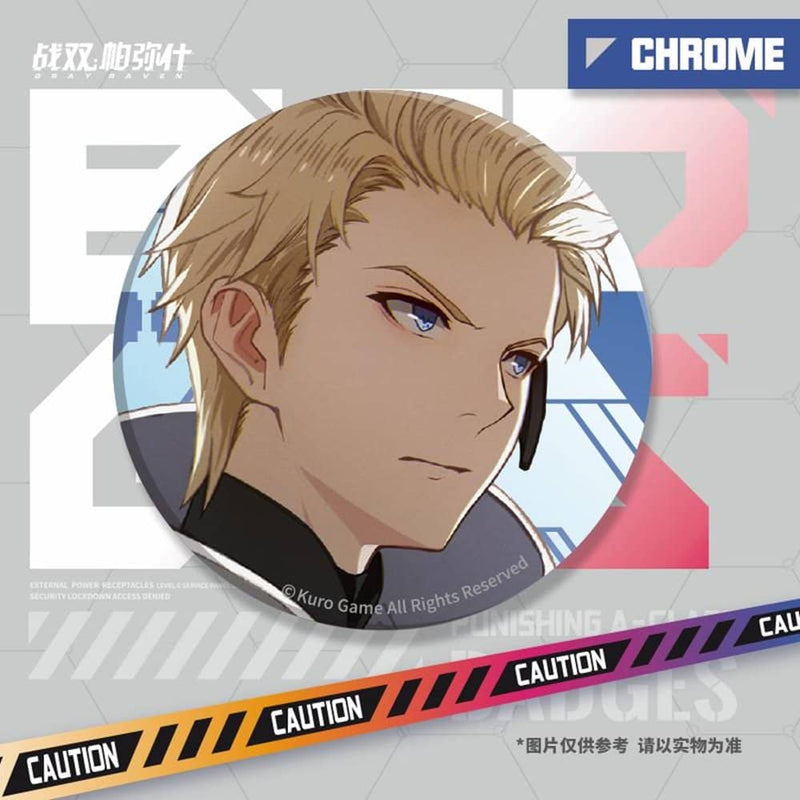 【新品】パニシング：グレイレイヴン 極・解放缶バッジ - クロム・孤光 / KURO GAME