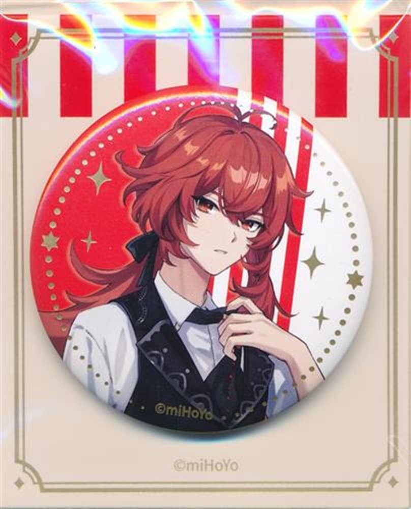 原神 セガ ナムコ プライズ 缶バッジ 公式缶バッジ ディルック 新品】原神 公式KFCコラボ 異国のグルメ 缶バッジ ディルック