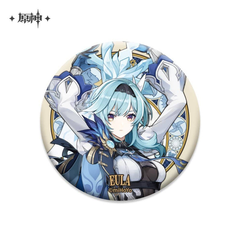 [New] Genshin Impact Mondstadt Series Character Can Badge Eula / miHoYo