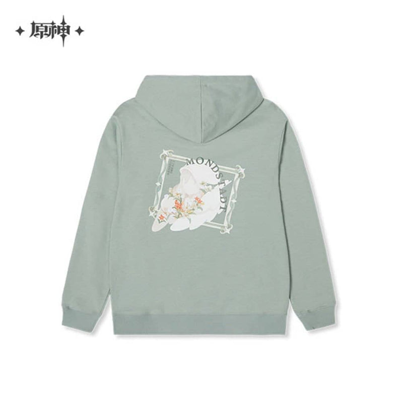 [New] Genshin Impact "Sound of Flowers, Color of Wind" Mondstadt Castle Theme Hoodie L / mihoyo