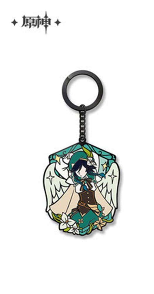 [New] Genshin Impact "Fleeting Words of the Floating World" Metal Keyring Venti / miHoYo