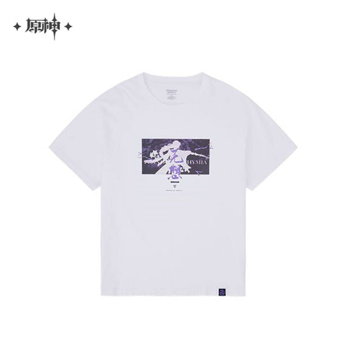 [Imported] Genshin Impact Character Image Apparel Series T-shirt Raiden Shogun Silhouette Ver. White XXL size / mihoyo