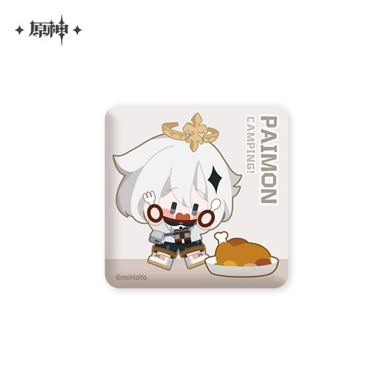 【新品】原神 レジャーキャンプシリーズ スクエア型缶バッジ パイモン / miHoYo