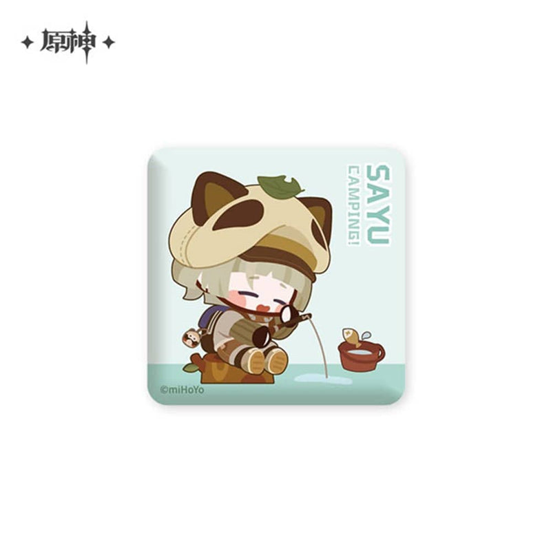 【新品】原神 レジャーキャンプシリーズ スクエア型缶バッジ 早柚 / miHoYo