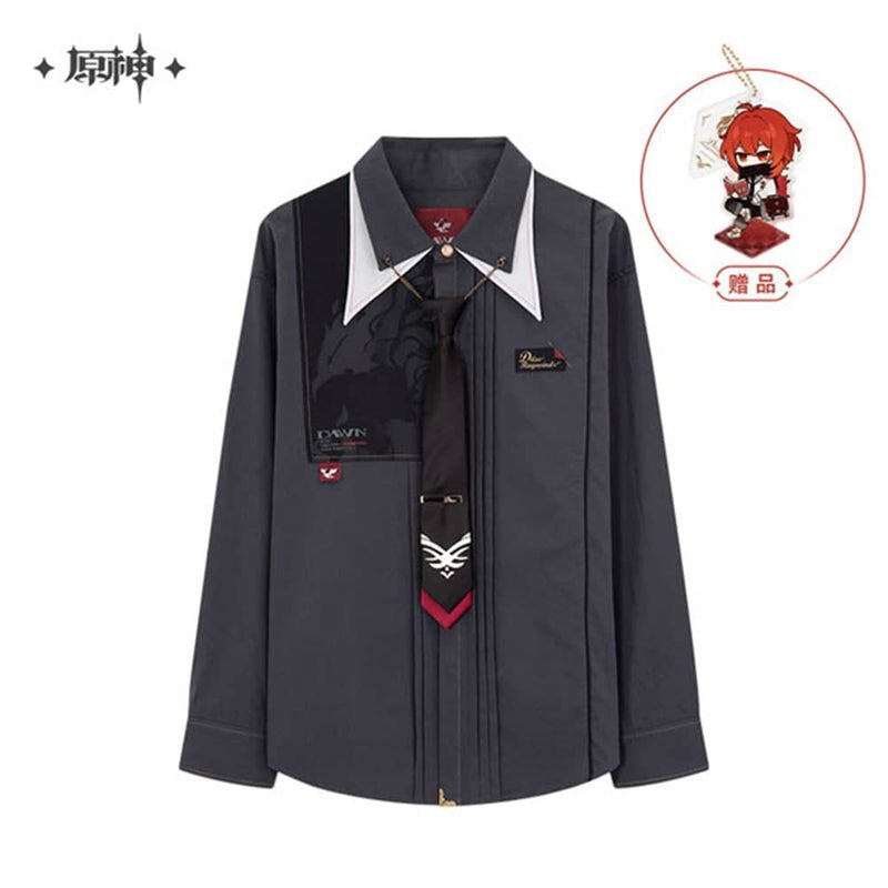 [New] Genshin Impact Character Image Apparel Series Shirt Diluc Dark Gray XXXL Size / mihoyo