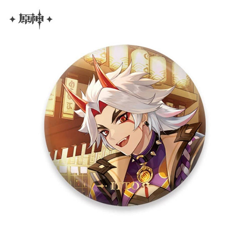 [New] Genshin Impact Character Can Badge Arataki Itto / miHoYo